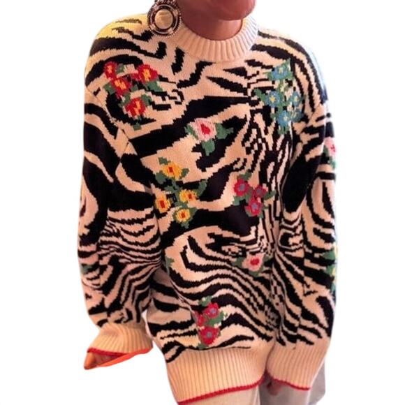 Philosophy di Lorenzo Serafini Animal Print Sweater Sz 46 US 10 / XL MSRP $1,135 - Picture 10 of 15